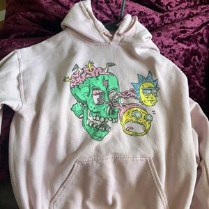Pink rick and morty hoodie
